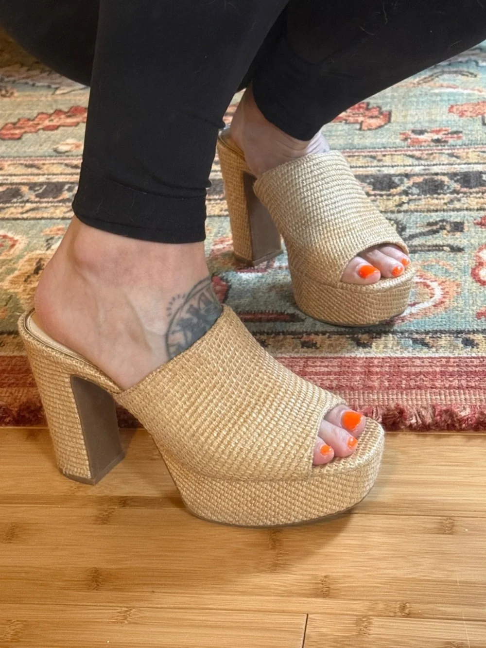Jessica Simpson Camree Woven Platform Mule Heels - Picture 5 of 11